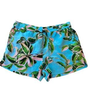 Twelfth Street Cynthia Vincent Shorts 100% Silk Tropical Drawstring Small